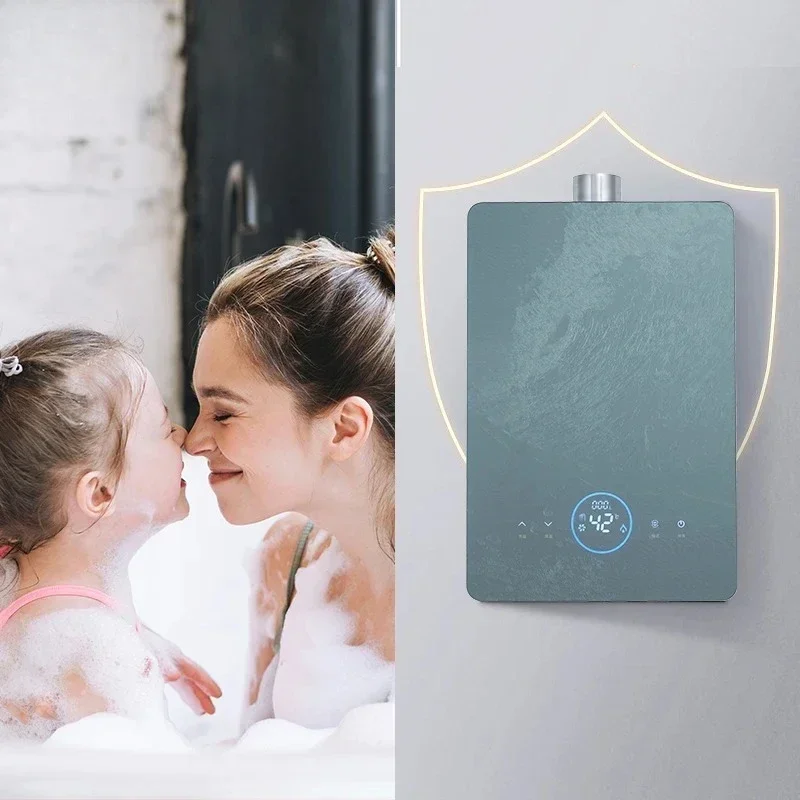 Intelligent full water heater zero pressure boiler liquefied petroleum gas propane tankless instant heating household copper