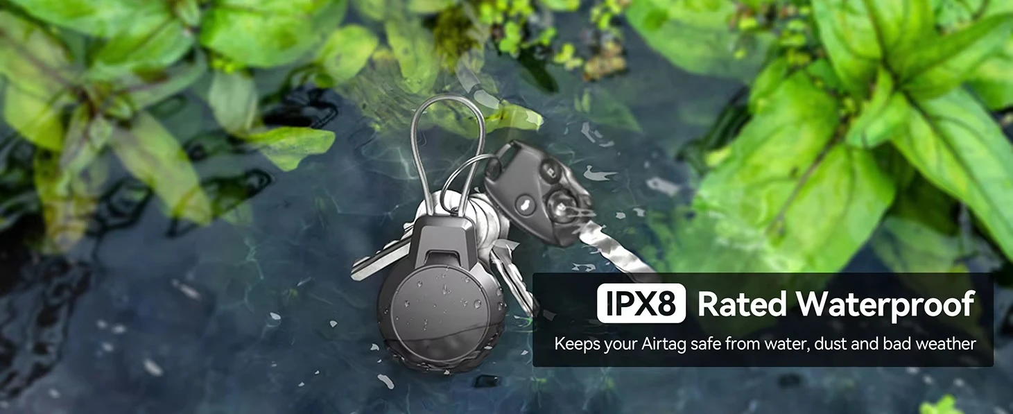 GITFOS Airtag-Halter für Apple Airtag-Hülle mit Drahtkabel, wasserdichte Airtags-Schlüsselanhänger-Schutzhülle für Gepäck, Rucksack – Detail 3