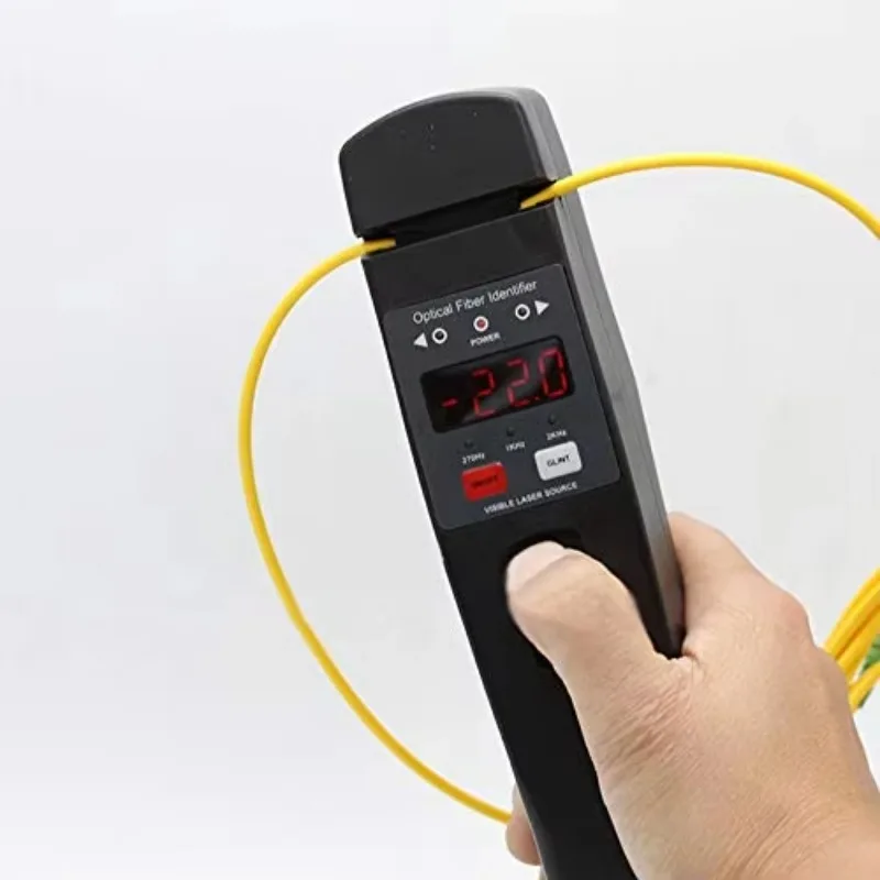 650nm Live Fiber Identifier Built-in 10km VFL FC SC ST Interface Portable FTTH Tool Working Temp -20~+60℃ For Cable Detection