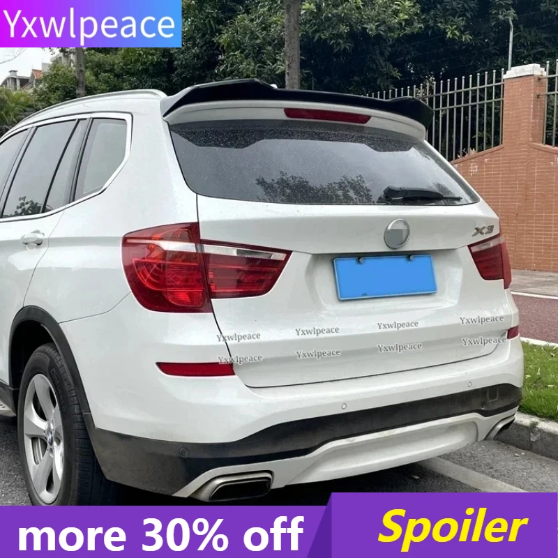 

For BMW F25 X3 Spoiler 2011 2012 2013 2014 2015 2016 2017 ABS Glossy Black/Carbon Look Rear Trunk Lip Spoiler Car Accessories