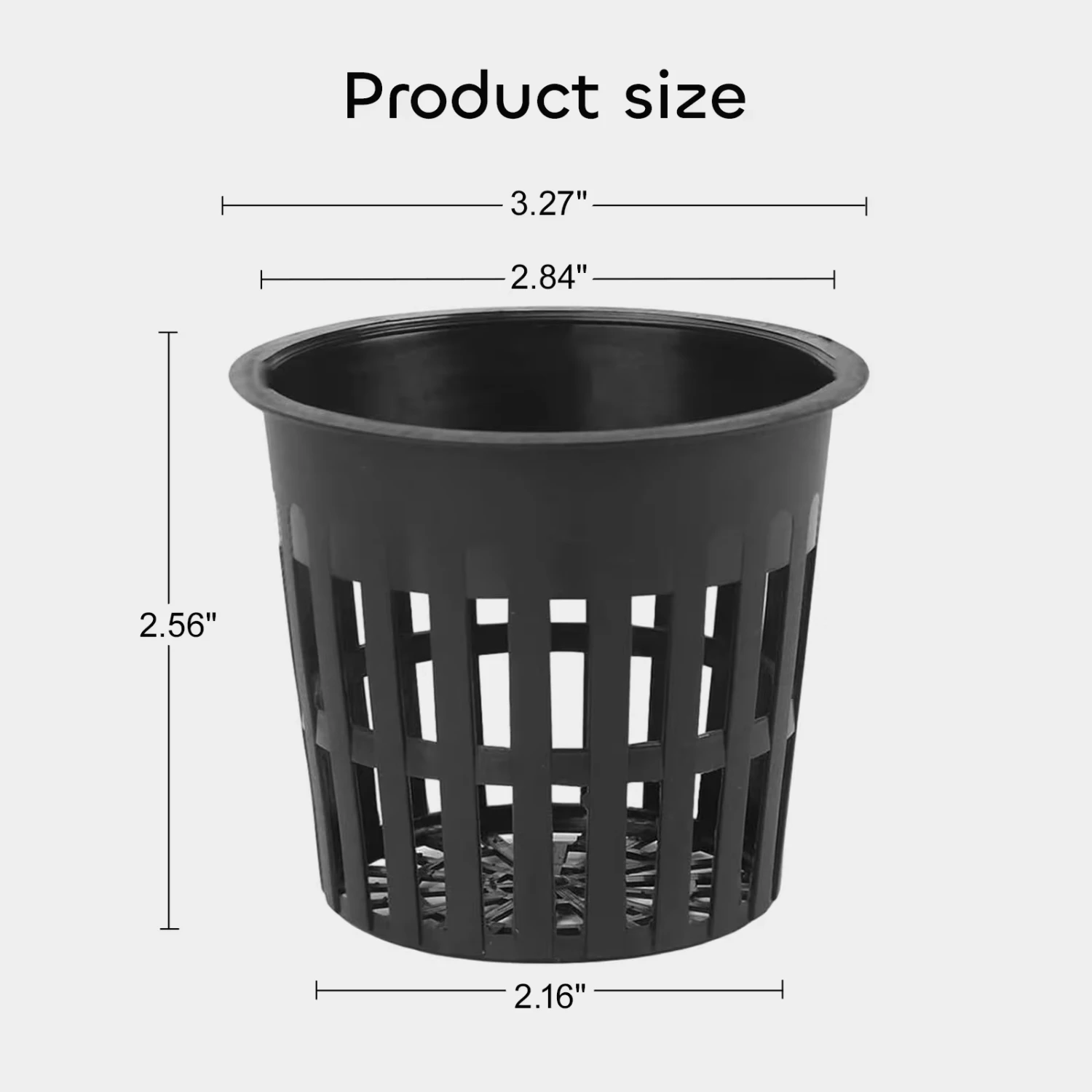 New Net Pot 3 Inch Garden Slotted Mesh Net Cups Mesh Pots with 50Pcs Plant Labels Hydroponic Planting Pot Grow Basket Indoor Out