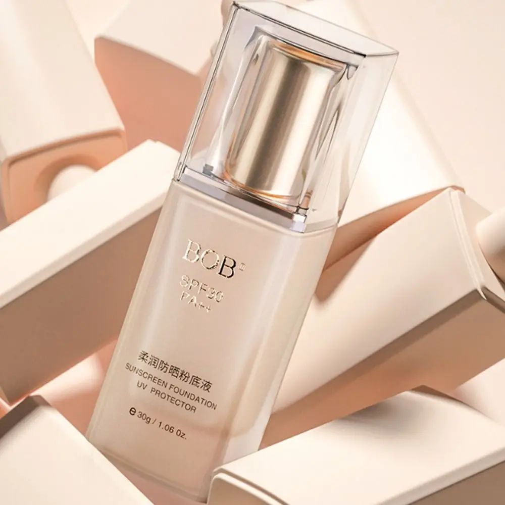 

Non-Fluffing Lightweight Liquid Foundation Sweatproof 30ml Volume Waterproof Foundation Sunscreen Naturally Face Contour Liquid