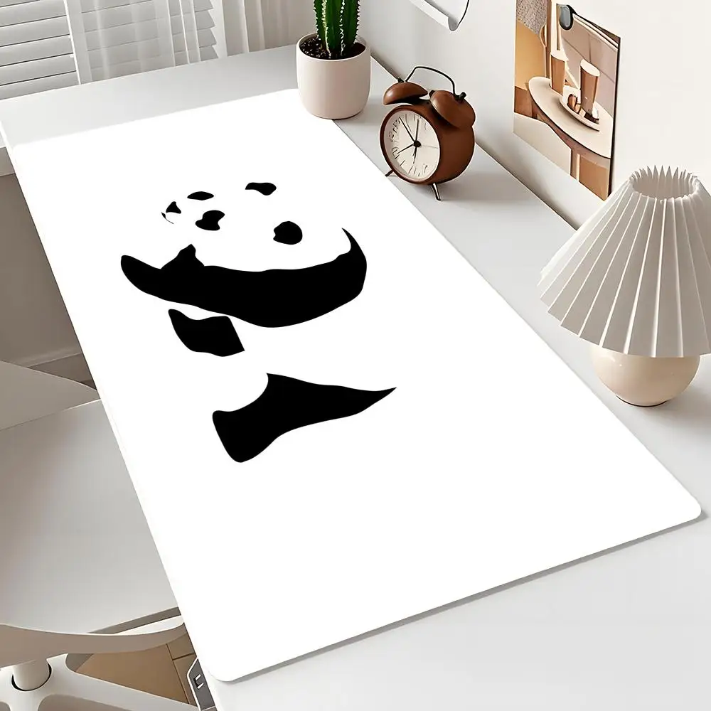 Creative Panda Silhouette Pattern Design Mouse Pad Desk Mat Gaming pad Non-Slip Stitched Edge pc accessories office mousepads