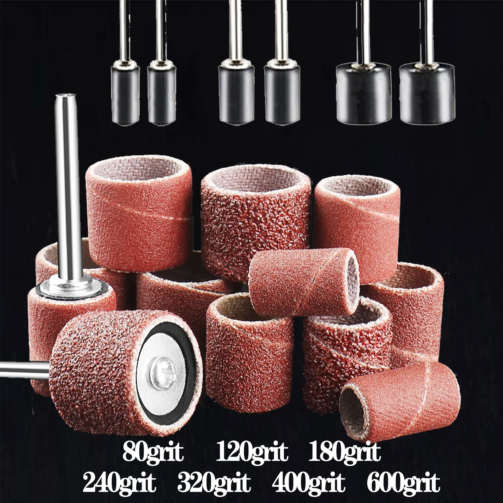 

276/321pcs Sanding Drums Kit,Rotary Tool Sanding Drum Sander For Drill With Shanks 80-600 Grit