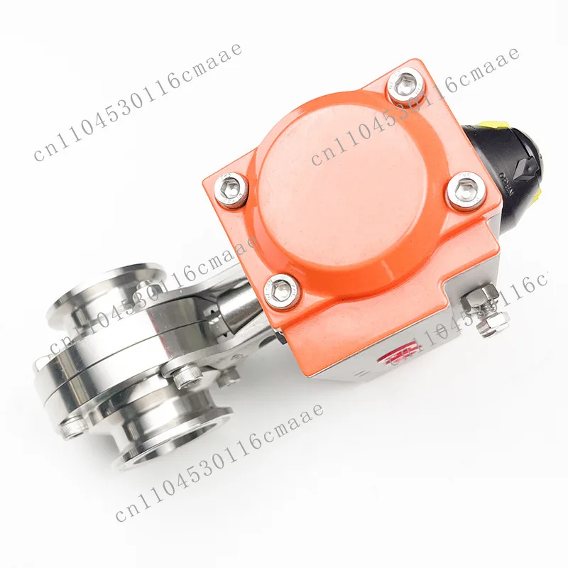 304 stainless steel pneumatic quick-loading butterfly valve sanitary grade 316 disc valve quick-opening valve aluminum alloy