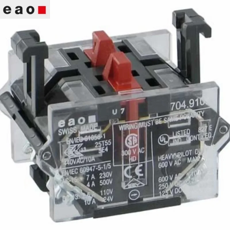 704.910.4 5 imported EAO button switch contacts 704.910.1 2 3 terminals