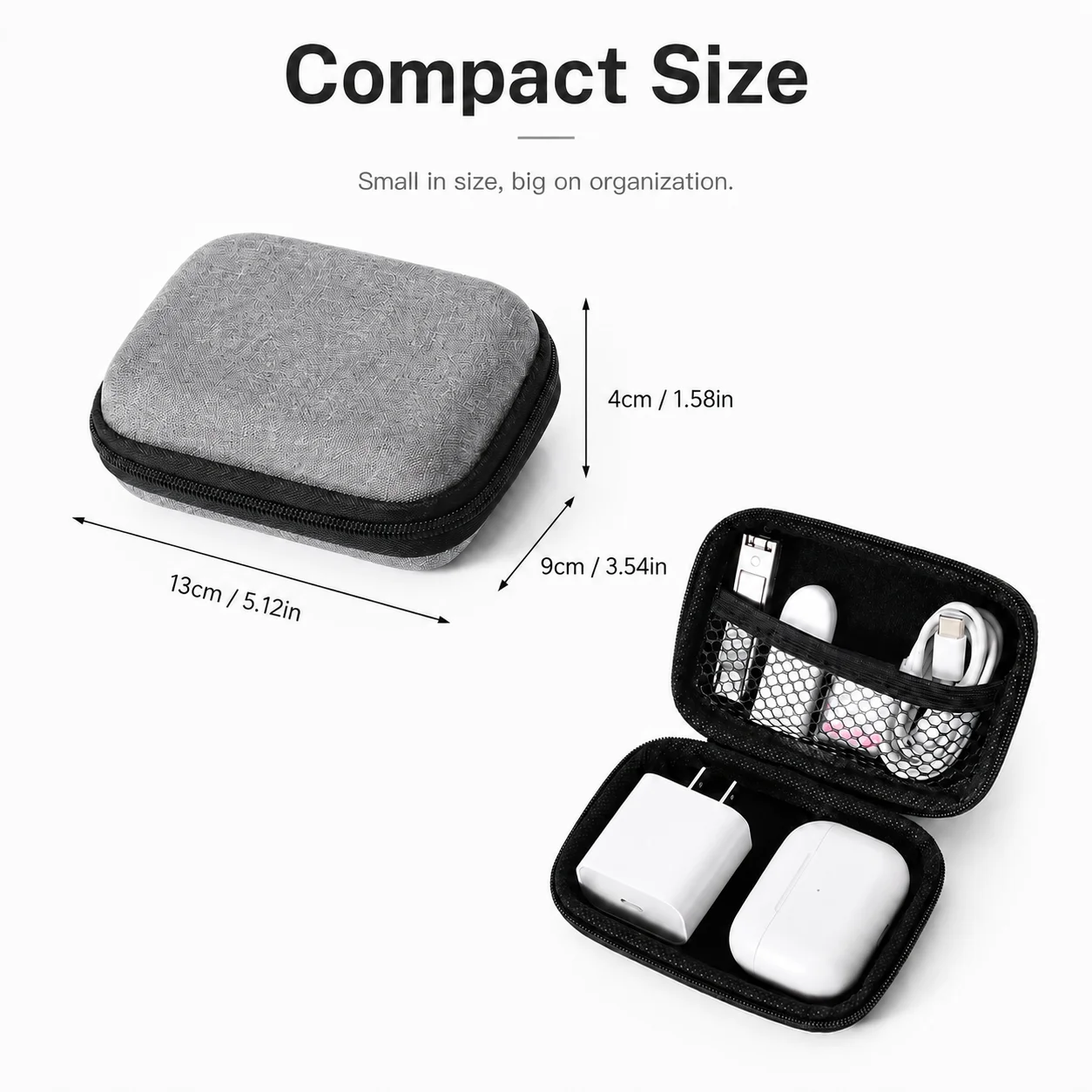 Cable Organizer Bag Portable Electronics Accessories Travel Case USB Charger Cord Storage Pouch for Phone Earbuds