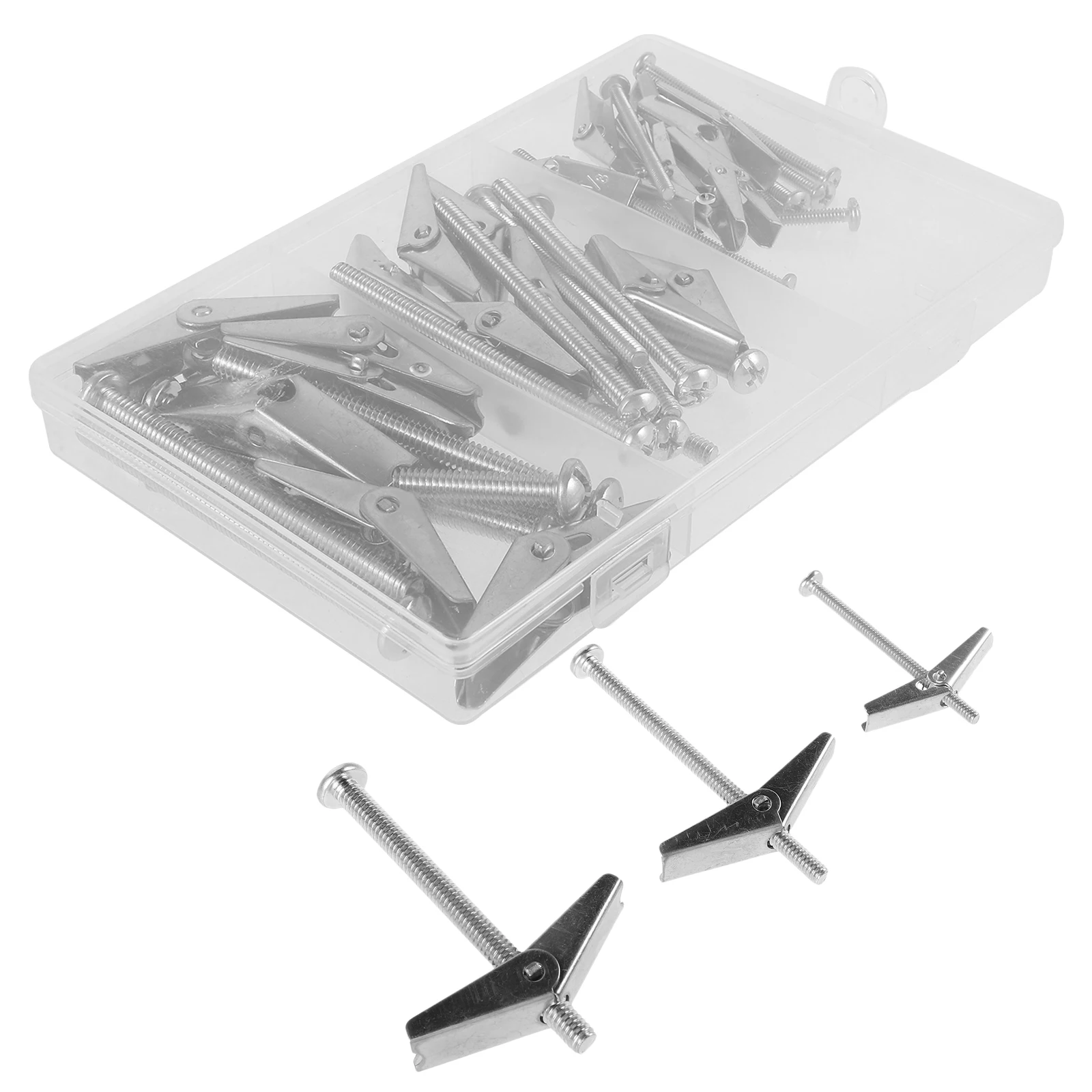 

24pcs Galvanized Steel Bolt Set 1 4 3 16 1 8 Heavy Duty Drywall Anchors Kit Suitable Furniture Machinery Automotive