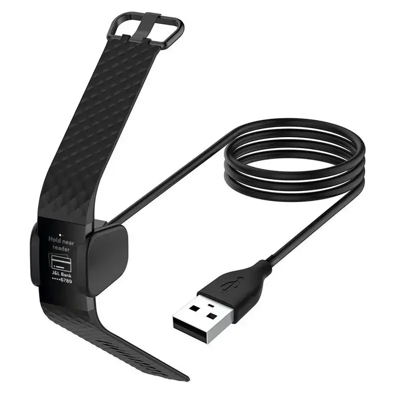 USB Charging Cable Clip For Fitbit Charge 3 4 Band Line Dock USB Charger For Fitbit Charge 4 SE Charging Dock Adapter