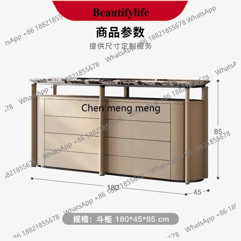 M178 Modern simple marble countertop chest cabinet living room bedroom locker multi-drawer storage cabinet