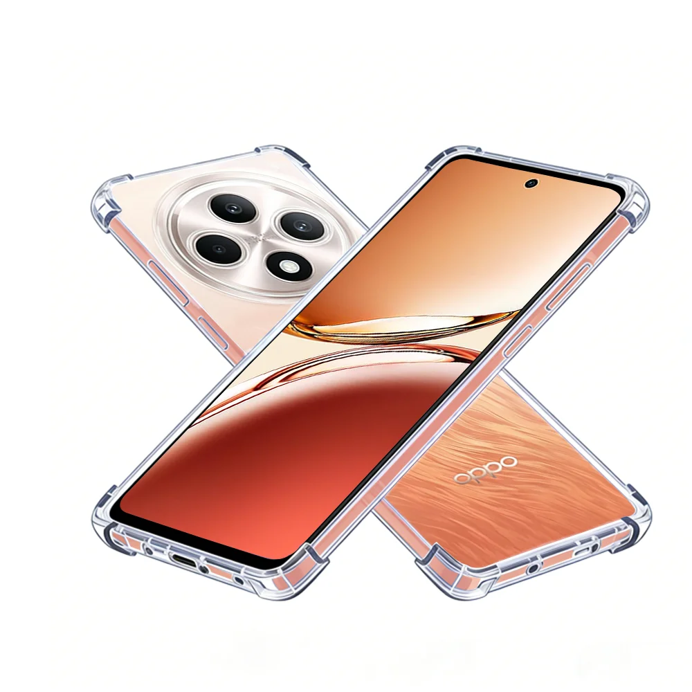 

Shockproof Clear Case for Oppo Reno 12F Transparent Soft Tpu Phone Cases Back Full Cover, Reno12F