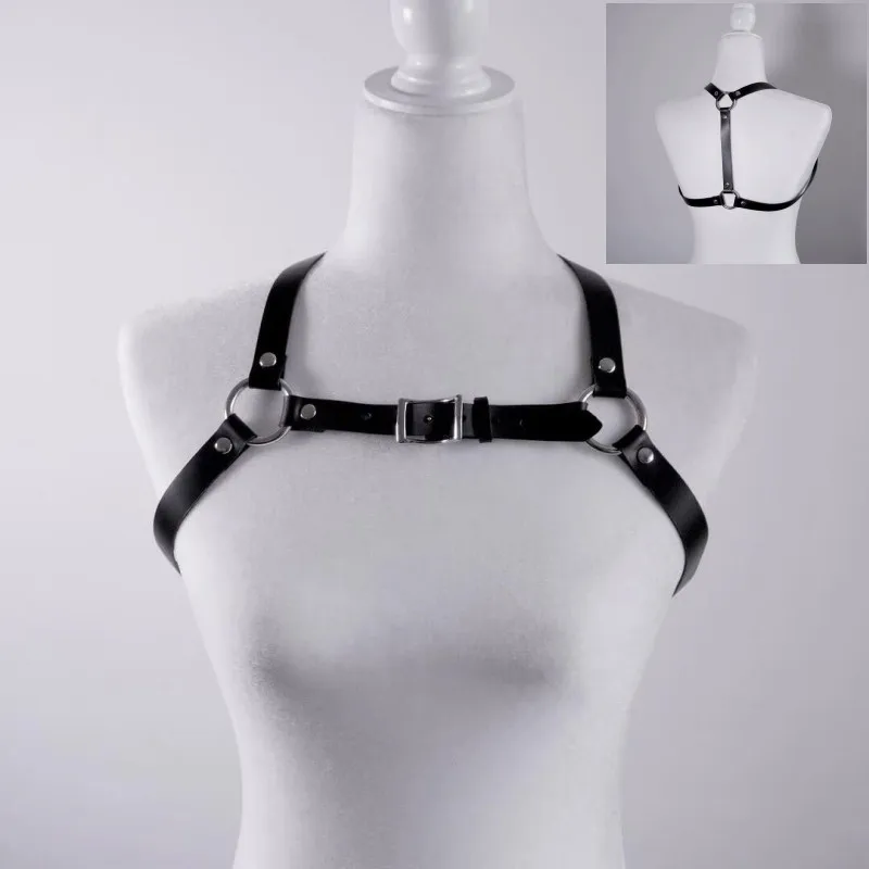 

High Quality Men Women Leather Harnais Punk Men Gay BDSM Bondage Sex Toys Sissy Lingeries For Couples Body Sexy Harness costume