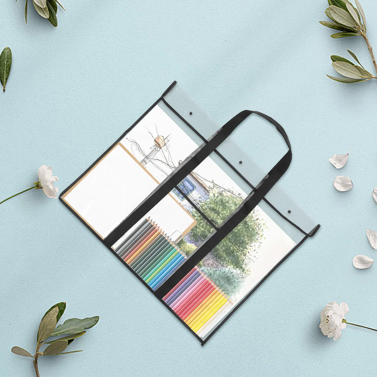 حقيبة لوحة الرسم قابلة للطي لوازم فنية منظم تخزين لأدوات الرسم غير المنسوجة النسيج الفنان الناقل مجلد ل