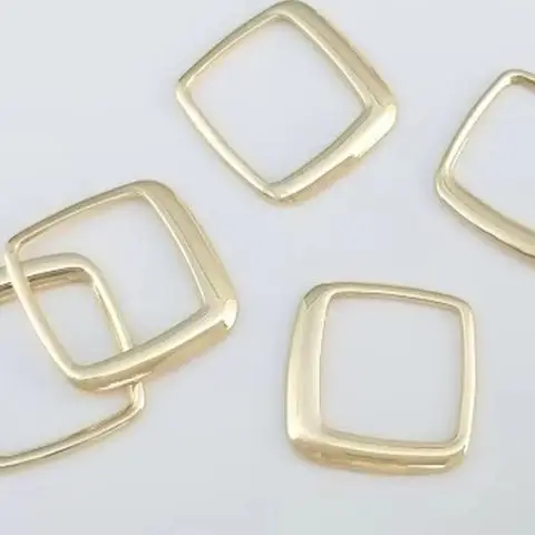 

14-каратное золото, серьги в форме ромба «сделай сам», геометрическая рамка, ручная работа, персиковое сердце, круглые овальные подвесные кольца K046