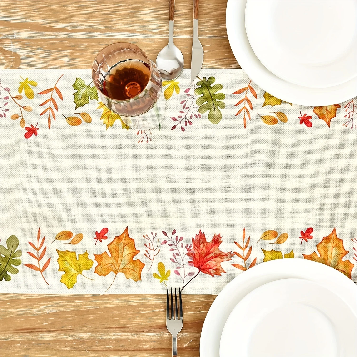 1pc Autumn Maple Leaf Table Runner Rustic table runner Thanksgiving restaurant kitchen decoration Perfect for Thanksgiving