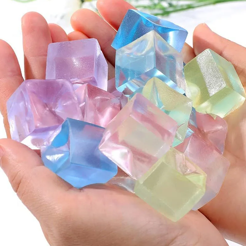 Cubo de hielo blando antiestrés para niños y adultos, juguete antiestrés para apretar, regalos de fiesta, descompresión, autismo, TDAH, terapia