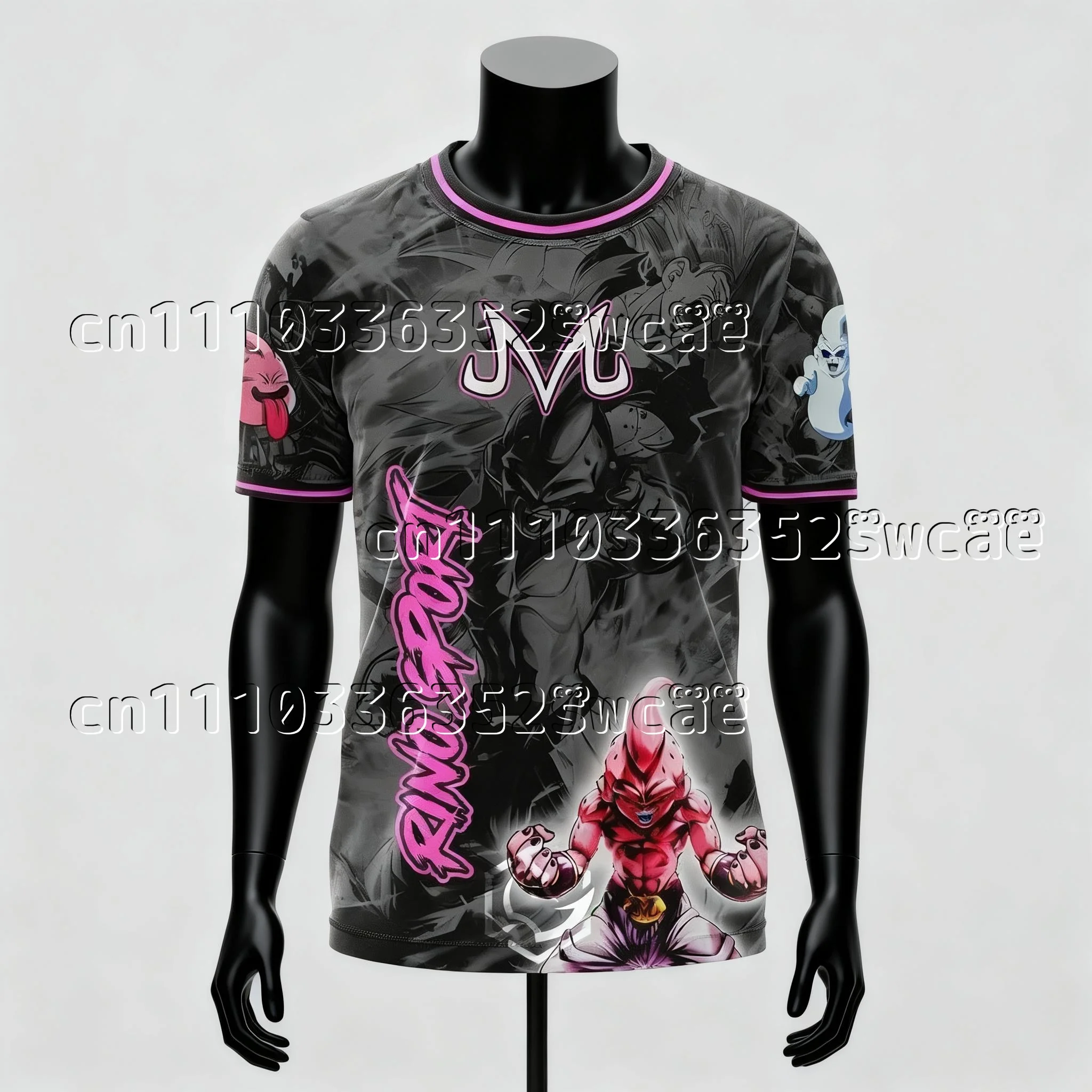 2026 New Bandai Dragon Ball Magic Man Bu Ou Heavy Theme Summer Oversized Shirt T-shirt for Adults and Children Family Matching