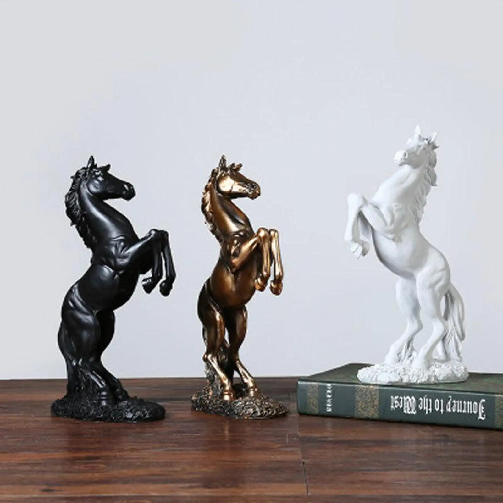 Horse Statue Art Home Animal Sculpture Resin Crafts Figurine Ornaments