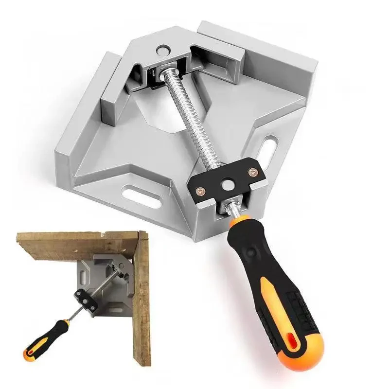 90 Degree Right Angle Clip Clamp Picture Frame Corner Clamp Adjustable Swing Jaw for Carpentry Welding Woodworking Clamping Tool