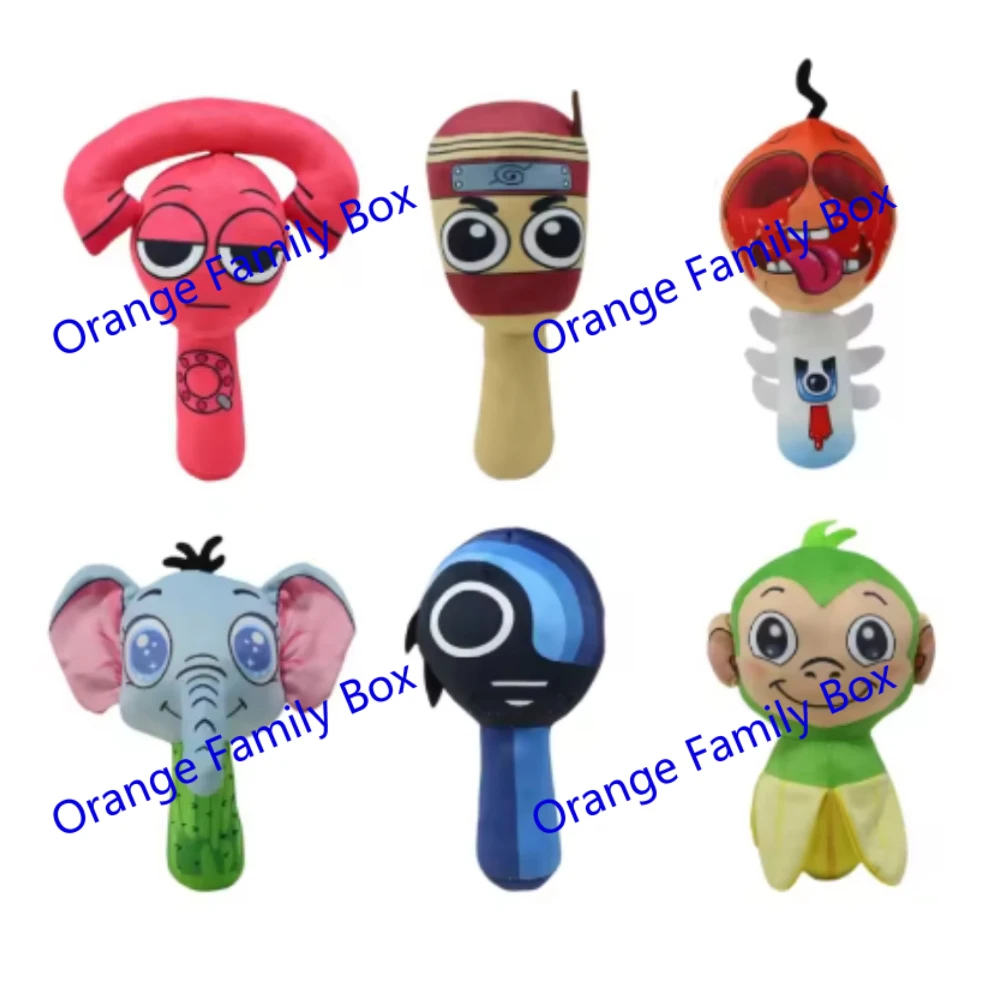 

Game Orange Family Box The Classic of Mountains and Seas Sprunki Incredibox Plush Doll Phone Box Pillow Ornaments Children Gift