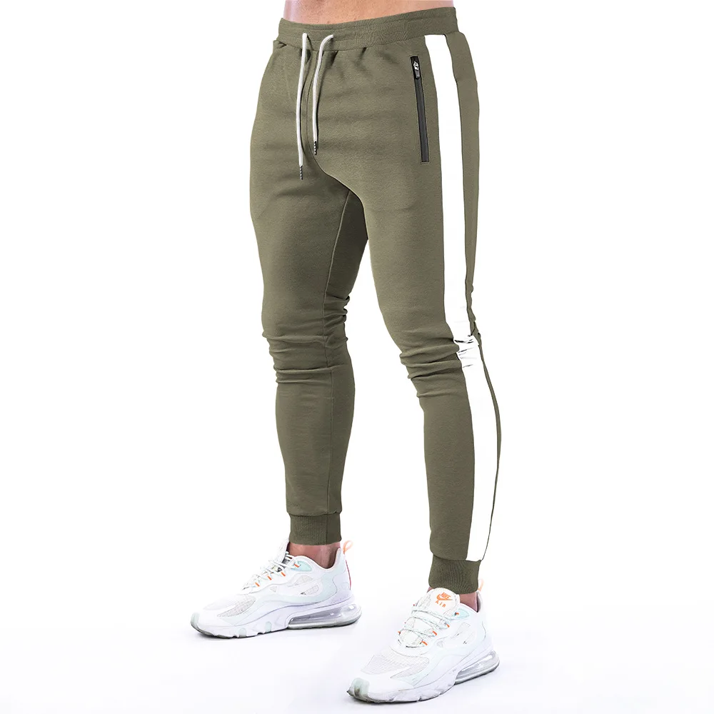 Pantalones deportivos de entrenamiento para hombre, pantalones de chándal de algodón para gimnasio, Joggers informales delgados, pantalones