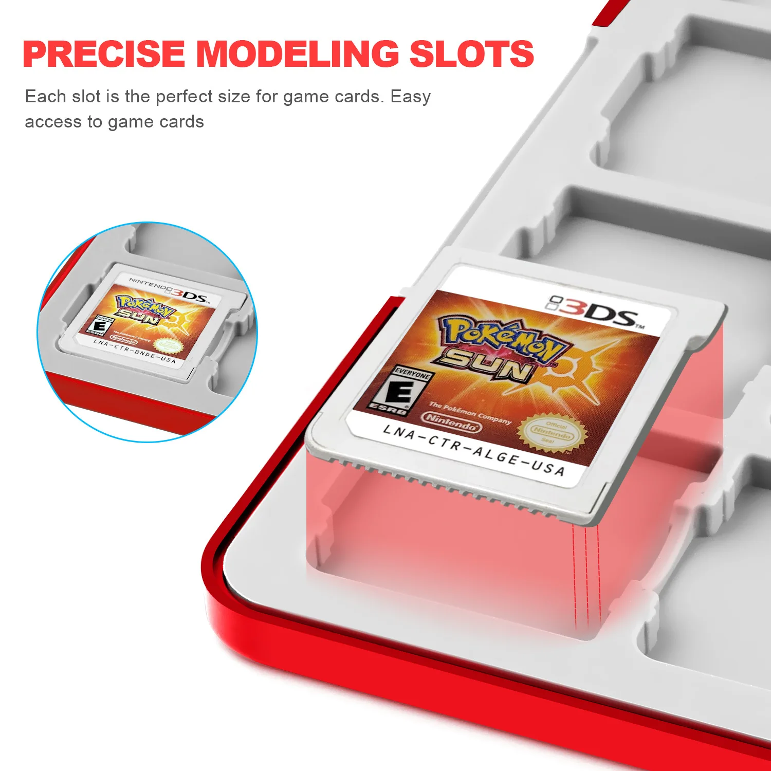 حافظة صلبة لتخزين بطاقات الألعاب المحمولة 48 في 1 لملحقات ألعاب 3DS XL/ 3DS / DSi XL / DSi LL / DS Lite الجديدة