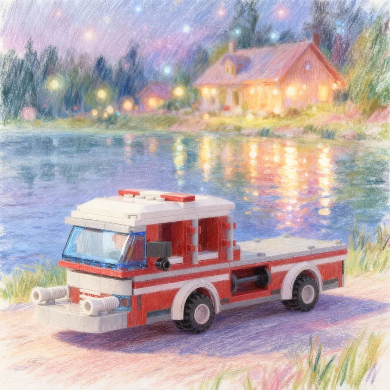 190-個-moc-トラックベースシティ消防モデルビルディングブロック建築おもちゃクリスマスギフト-diy-子供の誕生日組み立てクリエイティブ