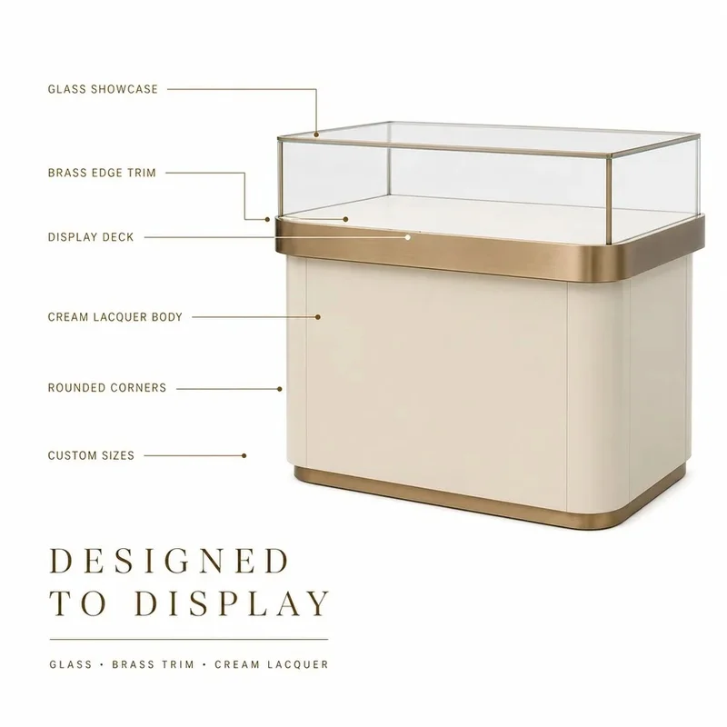 custom.Custom Jewelry Display Cabinet Transparent Glass Stainless Steel Frame Easy Assembly Showcase Jewelry Store
