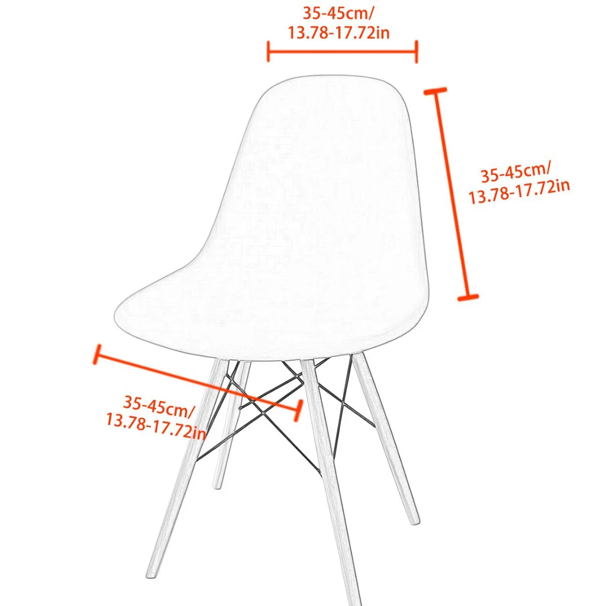 Shell Chair Cover Solid Color Stretch Armless Elastic Dining Seat Cover Home Hotel Party Banquet Slipcovers Accessories