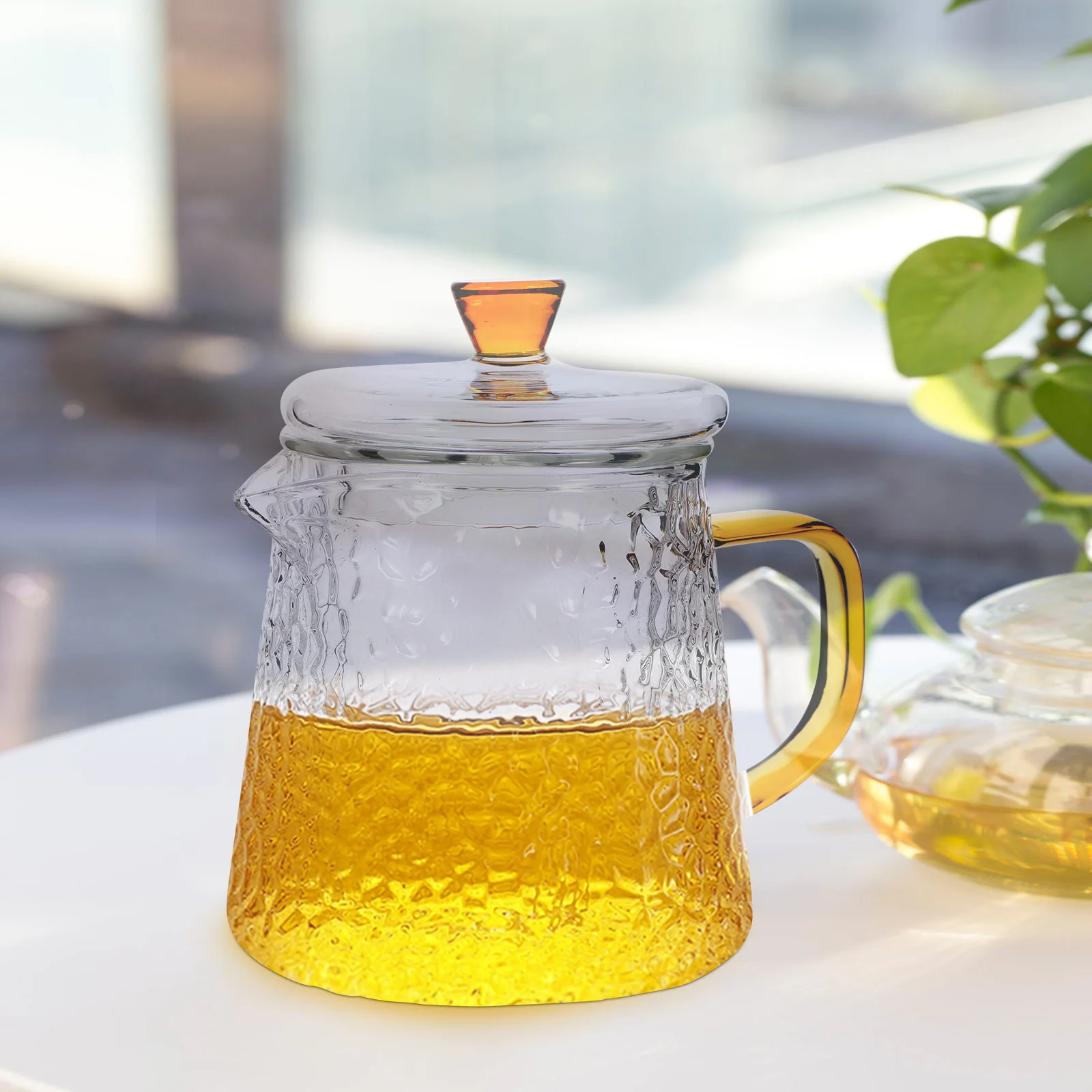 

Clear Glass Teapot High Borosilicate Tea Kettle with Handle for Home Office Use Clear Tea Pot Water Kettle