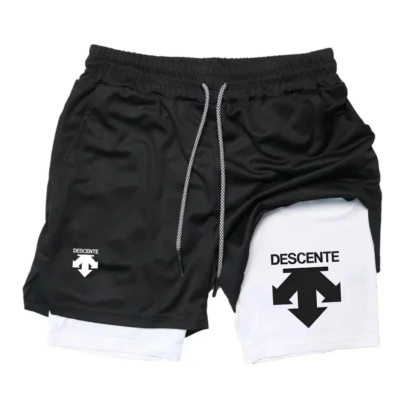 2026 Summer Sports Shorts 2-in-1 Gym Running Shorts Slow Running Casual Sportswear Fitness Double Layer Shorts