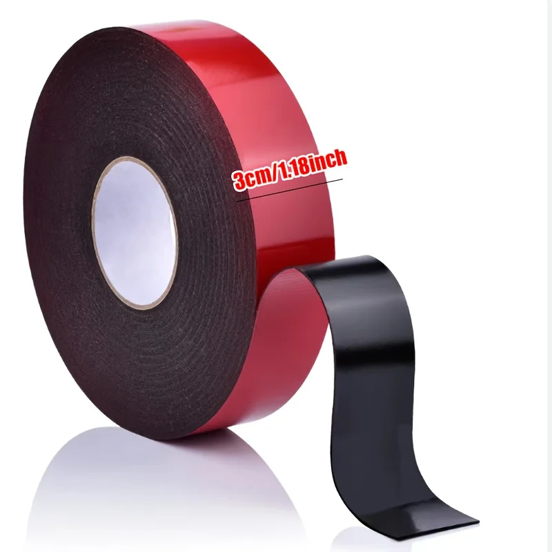 1pc 10M Strong Double-Sided Adhesive Glue Tape Super Sticky With Red Liner Waterproof Anti-collision Insulation Foam Tapes