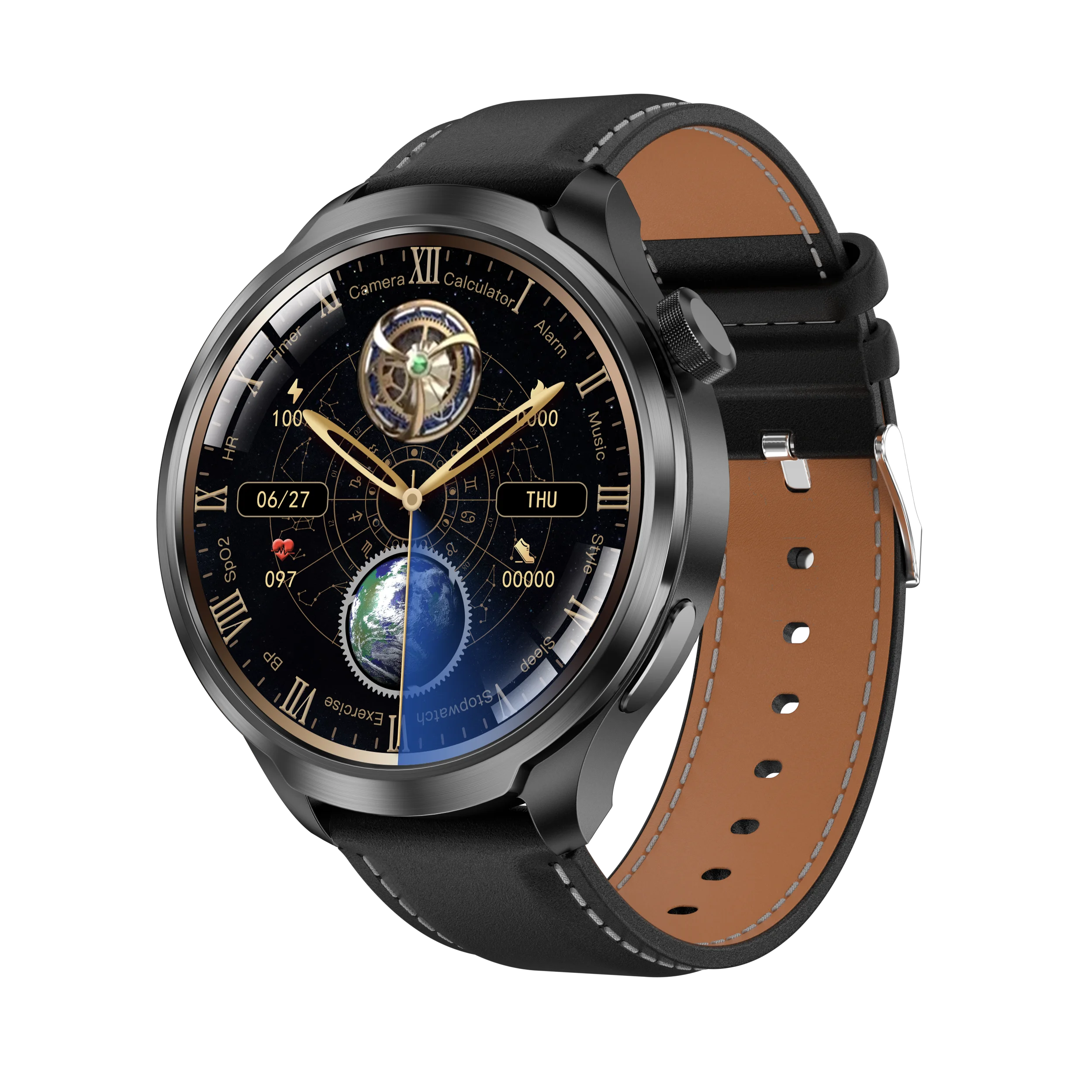 2024 ใหม่กีฬากลางแจ้งสมาร์ทวอทช์ผู้ชายหน้าจอ AMOLED NFC GPS เข็มทิศอัตราการเต้นของหัวใจกันน้ำบลูทูธโทรสมาร์ทวอทช์