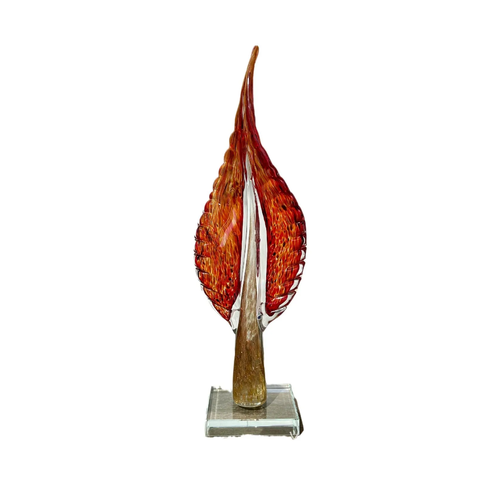 

DSA Modern Light Luxury Glazed Art Leaf Ornament Simple Living Room Villa TV Cabinet Porch Decorative Desktop Ornament