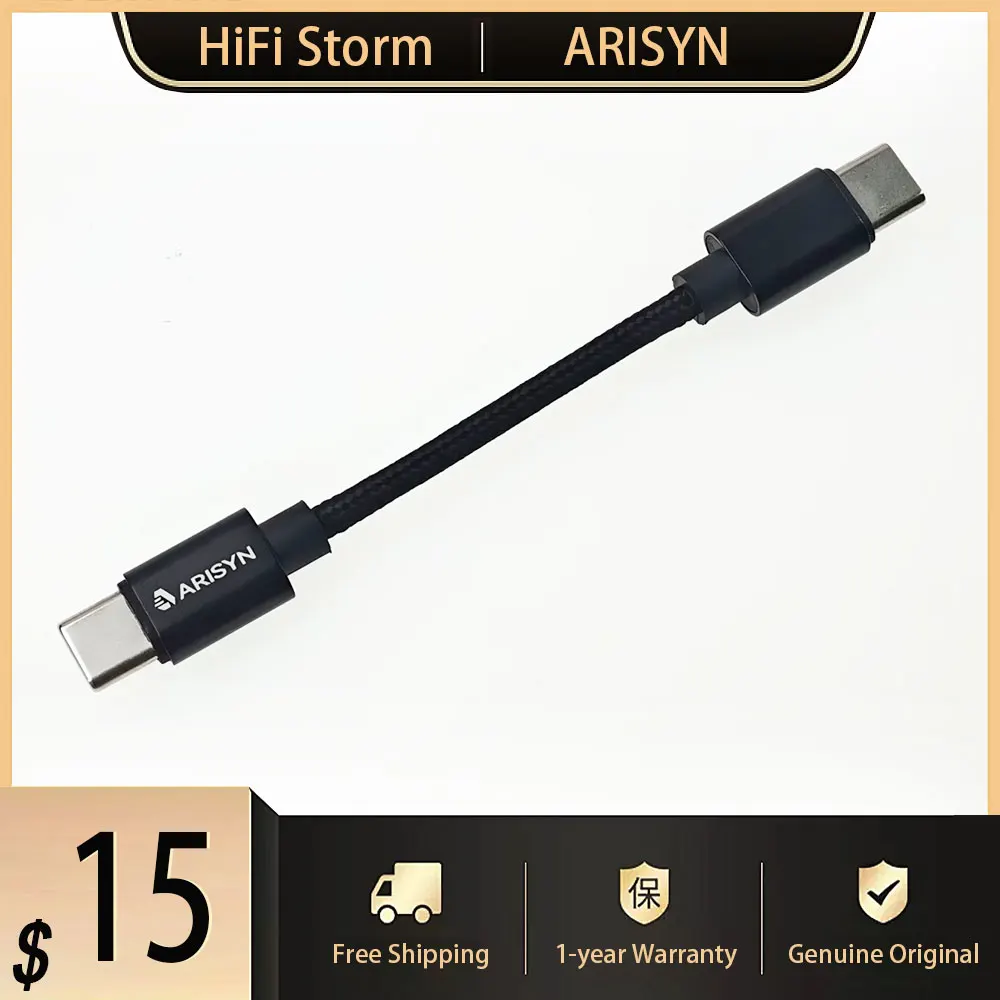 

New ARISYN Type-C to Type-C Plug Audio Cable High-purity Copper Wire For the Phone and DAC Headphone Amplifier Adapter Cable