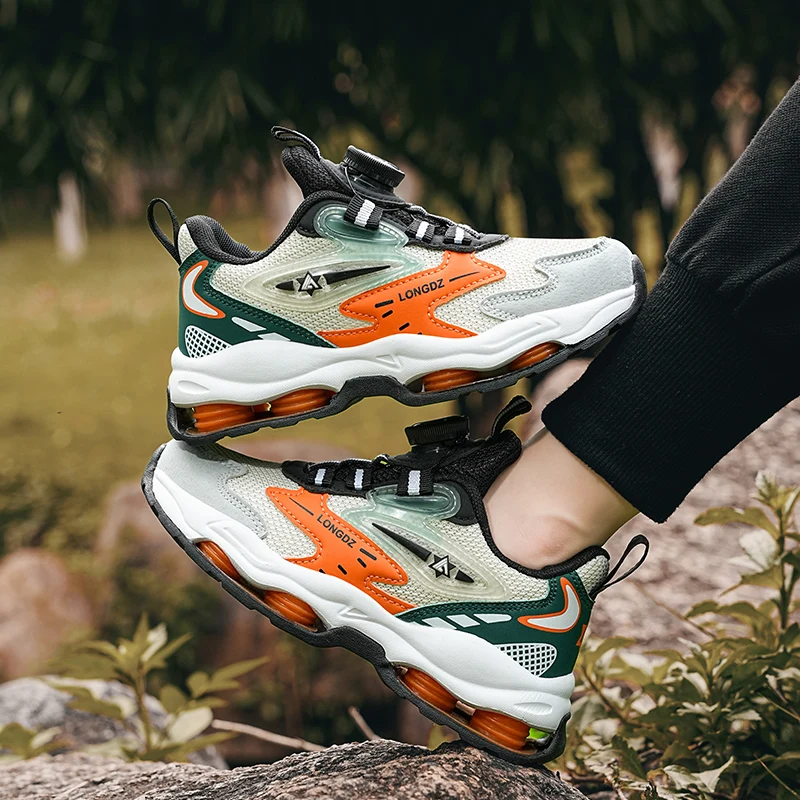 2025 new men's hiking shoes women's elastic anti-slip sneakers comfortable outdoor travel running shoes
