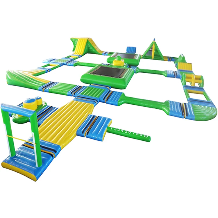 Adults Inflatable Amusement Land Water Park Water Obstacle Course Floating Water Parkpromote sales