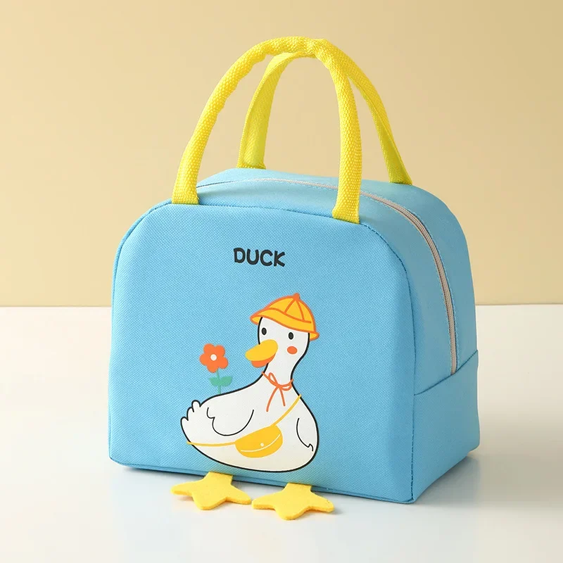 Portable Bento Bag Cartoon Animal Lunch Bag Tote Thermal Food Bag Women Kids Lunch Box Picnic Supplies Insulated Cooler Bags