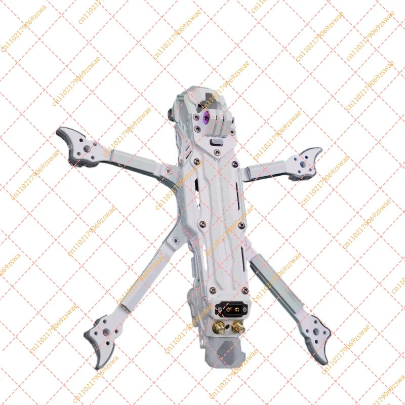 for TJRC J5V2 FPV Frame: 5-Inch HD Freestyle Drone Kit with O4 Digital System & White-Purple Gradient