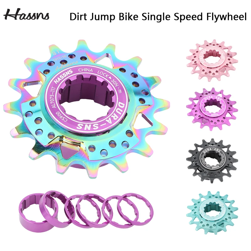 Single Speed Conversion Kit Convert 9 Speed to Single Speed Full CNC Cog Spacers Aluminum Flywheel Cover for Dirt Jumper Bike