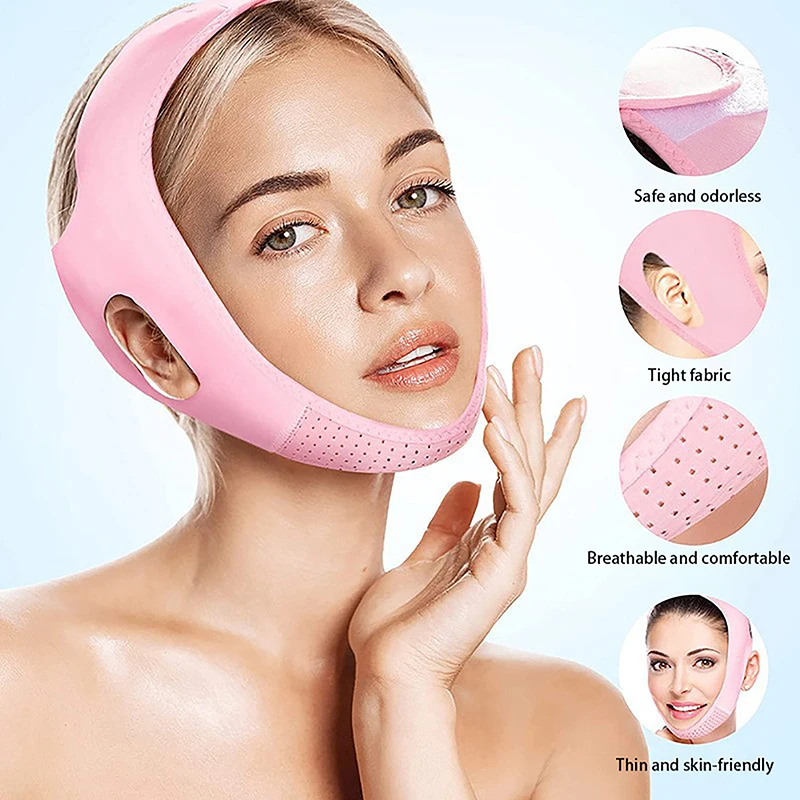 Máscara de Emagrecimento Duplo Chin Face, Bandagem Respirável, Melhorar Rugas Faciais, Levantamento e Refirmamento, V-Line Face Shaping