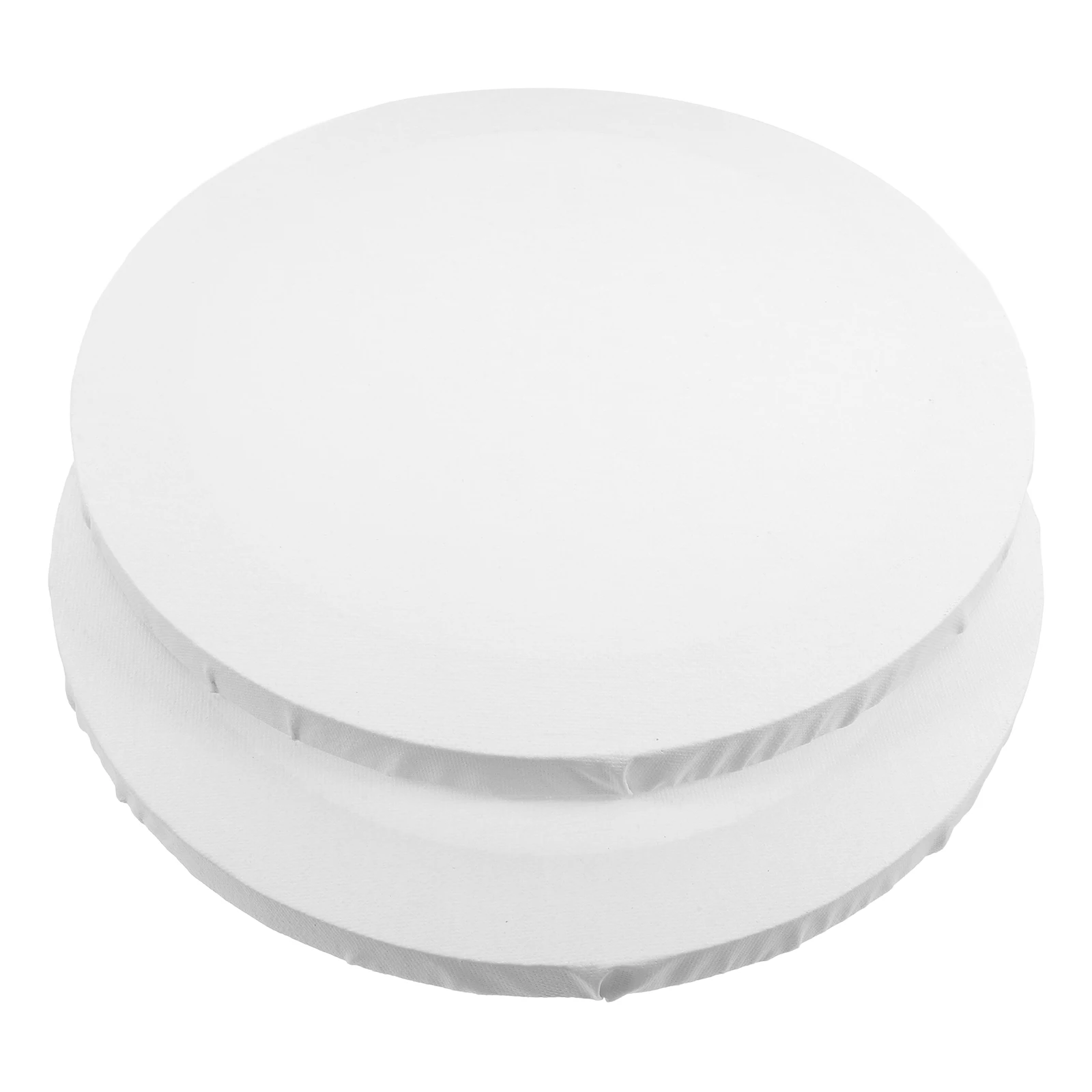 

2pcs Round Oil Painting Frame For Acrylic Paintings Blank Canvas Boards Durable Stretched Circle Panels For Diy Art Projects