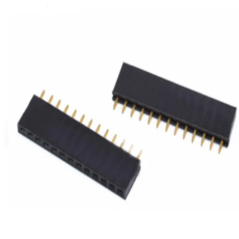 100PCS 1*13P 13Pin Single Row Female Straight Needle Female Connector Pitch 2.54MM For Arduino