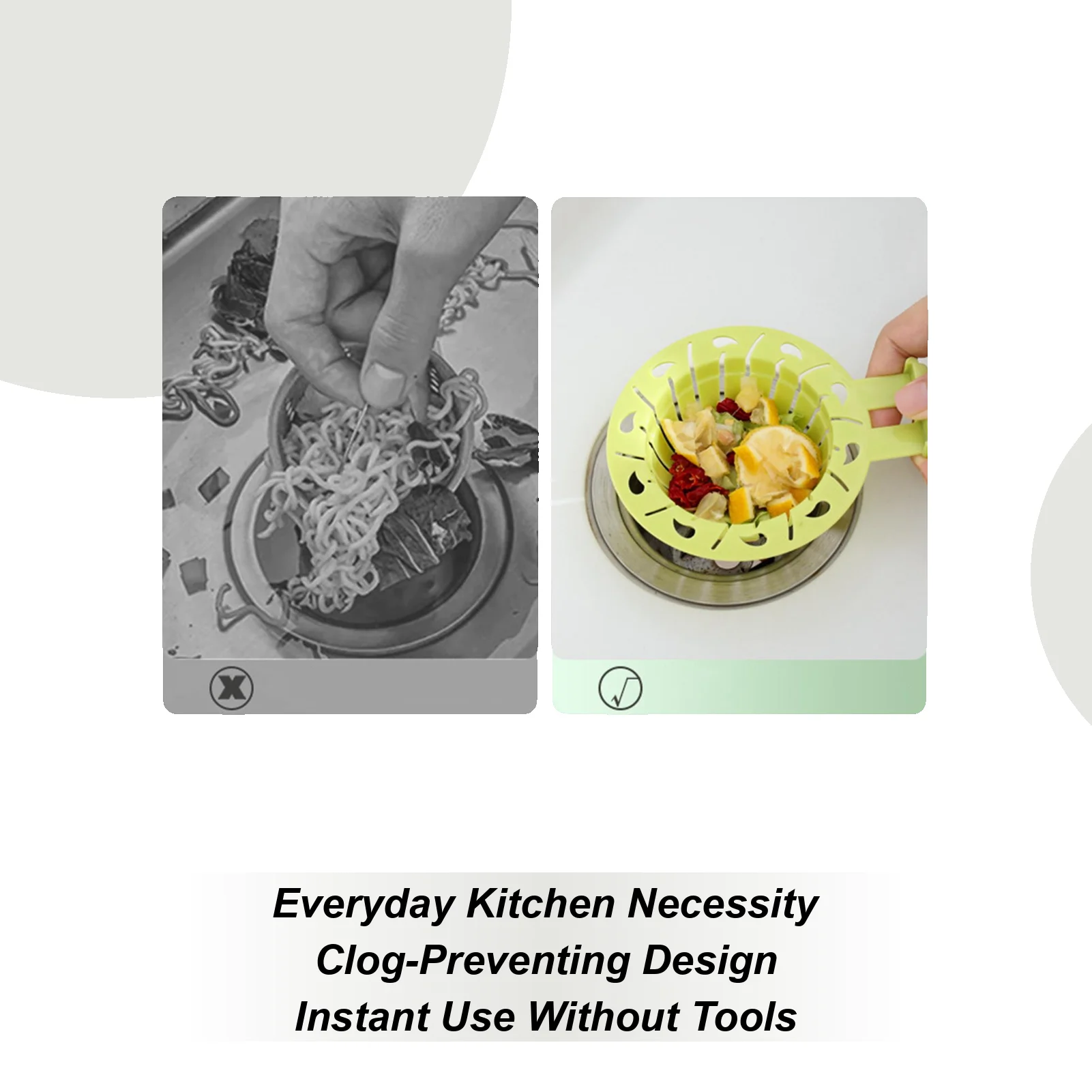 

Sink Strainer Basket Anti-Clogging Stopper Sink Strainer Basket For Food Waste For Home Rental House Restaurant Leftovers