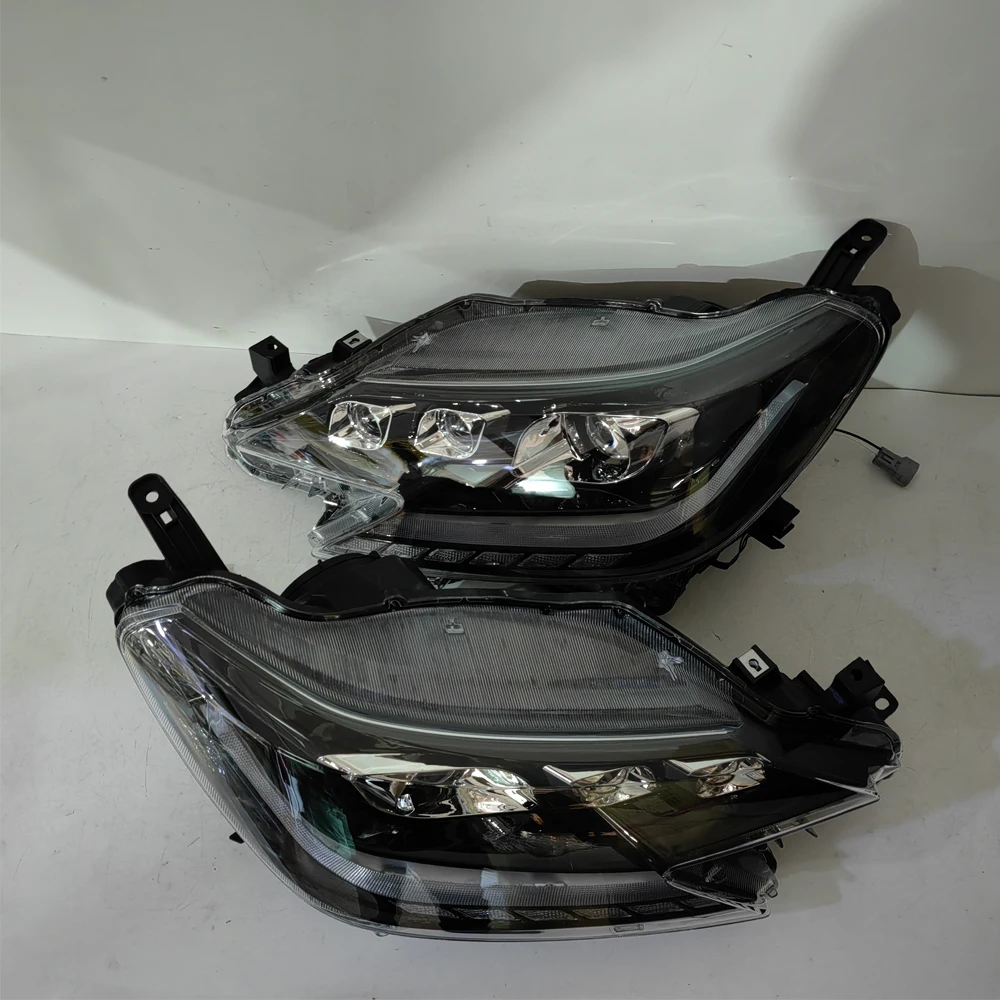 2Pcs LED Headlight Assembly For Toyota Mark X Reiz GRX130 GRX133 GRX135 2012-2019 Triple Lens DRL Sequential Turn Signal Black