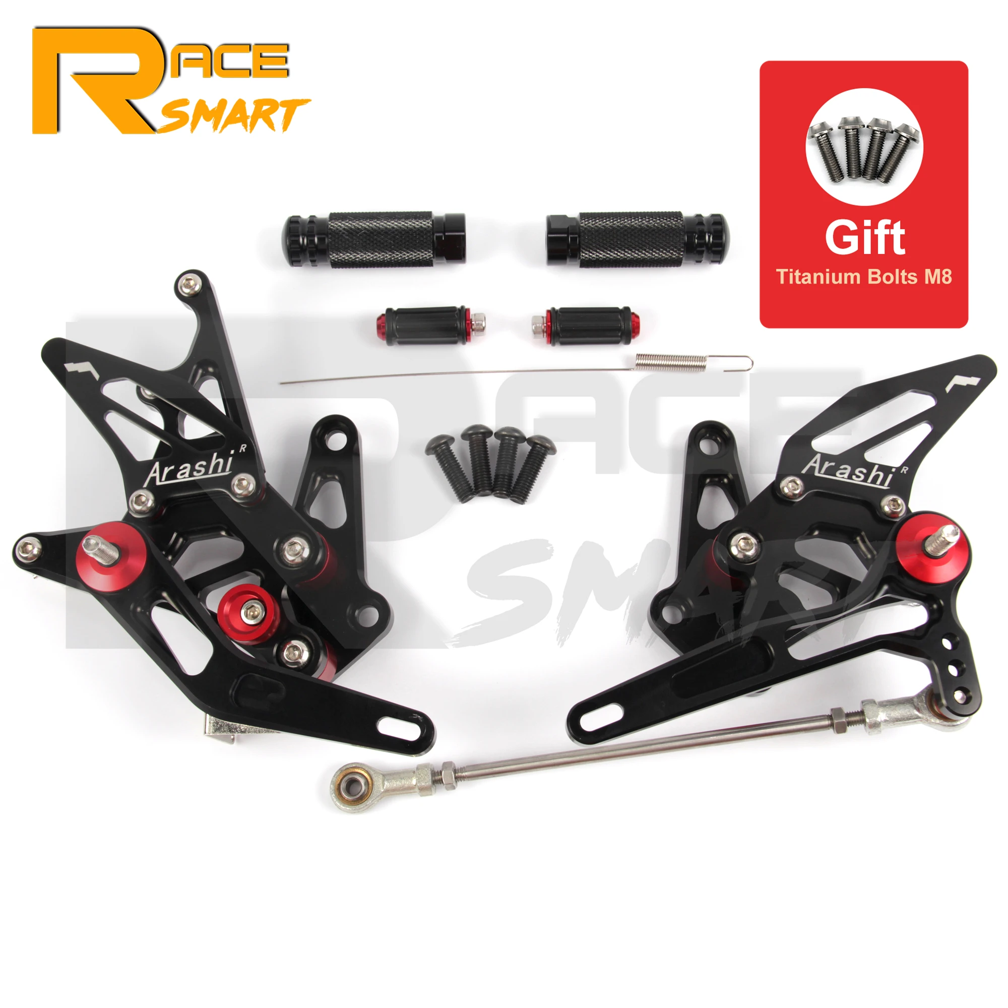 

GSX-R750 GSX-R600 2011-2023 Motorcycle CNC Adjustable Rearset Footrest Footpegs For SUZUKI GSXR 600 750 2012 2013 2014 2015 2016