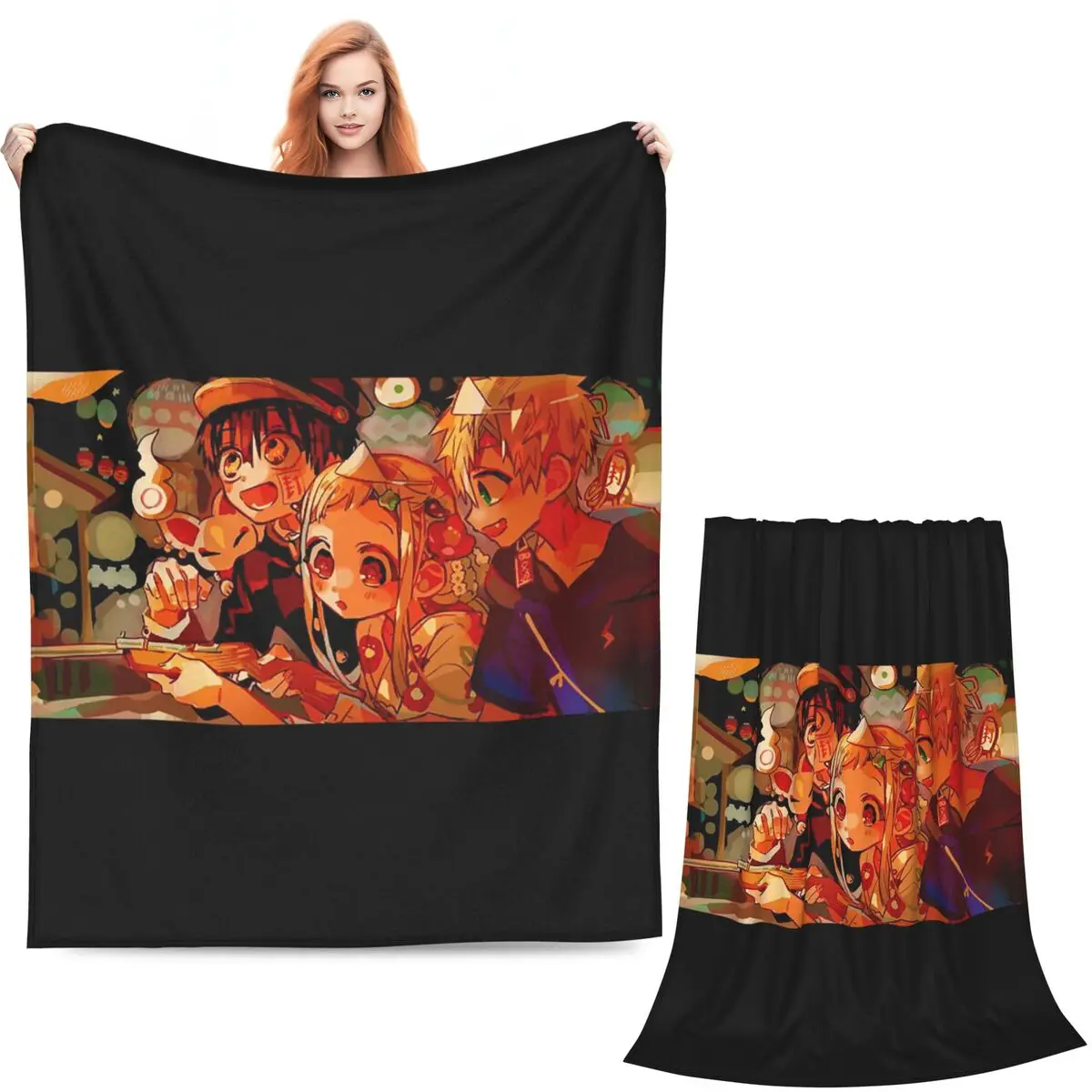 Toilet Bound Hanako Kun Anime Blankets Soft Warm Flannel Throw Blanket Bedspread for Bed Living room Picnic Travel Home Couch