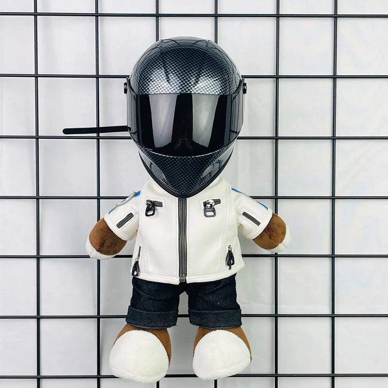Motorcycle bear carbon fiber helmet model home decoration motorcycle car pendant riding decoration