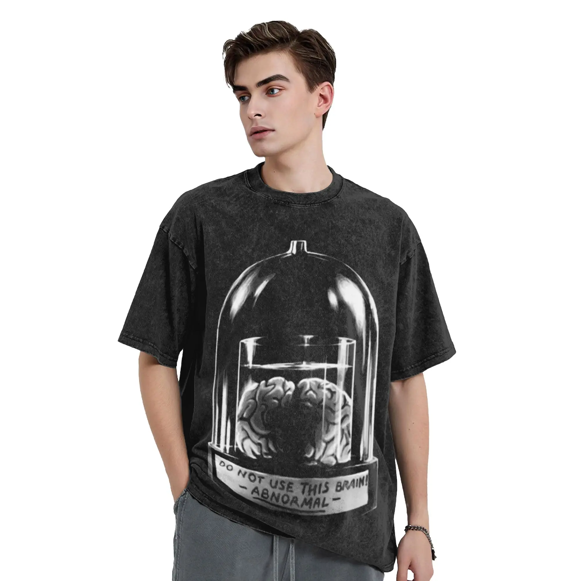 آبي عادي تي شيرت غسلها القطن الشارع تي شيرت هالوين الوحش فرانكنشتاين أزياء الرجال النساء بلايز الشارع الشهير المطبوعة تيز