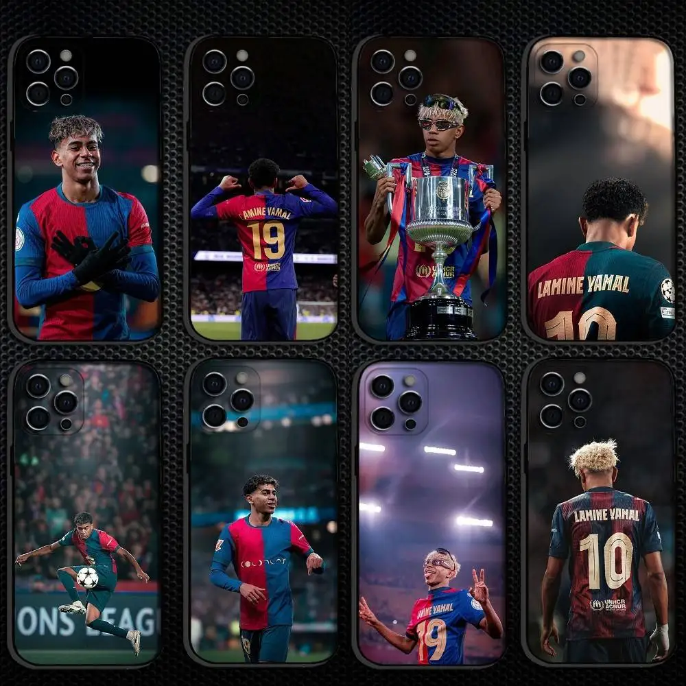 

L-Lamine Y-Yamal-19 Phone Case For iPhone 16,15,14,13,12,11 Plus,Pro Max, Others Soft Black Cover